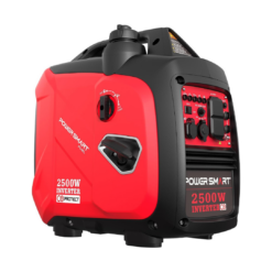 PowerSmart 2500W Inverter Generator, Manual Start, Fuel Efficient, with CO Alarm and USB Output