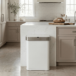 simplehuman Rectangular Sensor Can, 58L Sensor Can Voice and Motion-Activated, White
