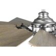Progress Lighting Springer 52-in Antique Nickel with White Barnwood Blades Ceiling Fan Light Kit Compatible and Remote Control Included 12 -Blade