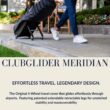 Sun Mountain ClubGlider Meridian Golf Travel Bag - 4-Wheel Rolling System, Extendable & Retractable Legs for Easy Transport, Effortless Travel & Maneuverability