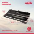 SKB Staff ATA Hard Shell Plastic Golf Travel Case for Cart Bags with Wheels - Heavy-Duty Rolling Club and Driver Carrier for Airline Transport, Impact-Resistant with TSA Locking Latches