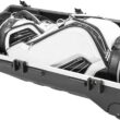 SKB Staff ATA Hard Shell Plastic Golf Travel Case for Cart Bags with Wheels - Heavy-Duty Rolling Club and Driver Carrier for Airline Transport, Impact-Resistant with TSA Locking Latches