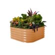 Vego Garden 17-cu ft 42-in W x 42-in L x 17-in H Terra Cotta Galvanized Metal Raised Garden Bed
