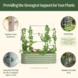 Vego Garden VWT 42-in W x 71-in H Powder Coated Steel Garden Trellis For Climbing Plants For Cucumbers For Roses For Tomatoes