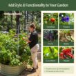 Vego Garden VWT 42-in W x 71-in H Powder Coated Steel Garden Trellis For Climbing Plants For Cucumbers For Roses For Tomatoes