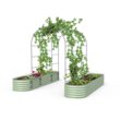 Vego Garden VAT 54-in W x 90-in H Painted Finish Steel Garden Trellis For Climbing Plants For Cucumbers For Roses For Tomatoes