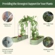 Vego Garden VAT 54-in W x 90-in H Painted Finish Steel Garden Trellis For Climbing Plants For Cucumbers For Roses For Tomatoes