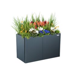 Vego Garden 27-cu ft 27-in W x 53-in L x 32-in H Midnight Blue Galvanized Metal Raised Garden Bed