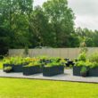 Vego Garden 27-cu ft 27-in W x 53-in L x 32-in H Midnight Blue Galvanized Metal Raised Garden Bed