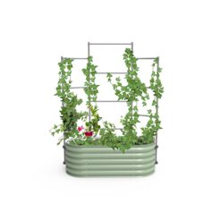 Vego Garden VWT 24-in W x 71-in H Powder Coated Steel Garden Trellis For Climbing Plants For Cucumbers For Roses For Tomatoes