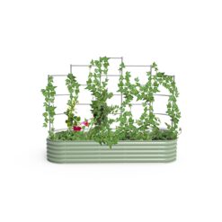 Vego Garden VWT 48-in W x 71-in H Powder Coated Steel Garden Trellis For Climbing Plants For Cucumbers For Roses For Tomatoes