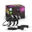 Philips Hue Lily Outdoor 8 -Watt Black Low voltage Plug-in Smart Compatible LED Spot light kit