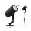 Philips Hue Lily Outdoor 8 -Watt Black Low voltage Plug-in Smart Compatible LED Spot light kit