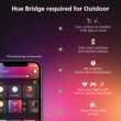 Philips Hue Lily Outdoor 8 -Watt Black Low voltage Plug-in Smart Compatible LED Spot light kit