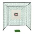 Siavonce Golf Practice Net Cage 10x10x10ft Golf Driving Range Net with Target Cloth, Portable Indoor Outdoor Golf Net, Durable Golf Hitting Cage for Backyard