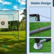 Siavonce Golf Practice Net Cage 10x10x10ft Golf Driving Range Net with Target Cloth, Portable Indoor Outdoor Golf Net, Durable Golf Hitting Cage for Backyard