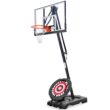 IE Sports Portable Basketball Hoop with Adjustable Height with 44 Inch Backboard and Rebounder