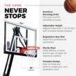 IE Sports Portable Basketball Hoop with Adjustable Height with 44 Inch Backboard and Rebounder