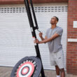 IE Sports Portable Basketball Hoop with Adjustable Height with 44 Inch Backboard and Rebounder