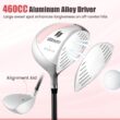 Slickblue Womens Complete Golf Club Set with Stand Bag for Beginner and Adult Golfers Includes Driver Woods Irons Putter for Home or Course Use Pink