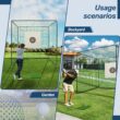 LUXEYARD 10X10X10FT Golf Practice Net Cage w Metal Frame Hitting Net Kit Indoor Outdoor
