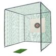 Tatayosi 10 ft x 10 ft Metal Frame Golf Practice Net Cage with Hitting Net Kit