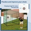 Tatayosi 10 ft x 10 ft Metal Frame Golf Practice Net Cage with Hitting Net Kit