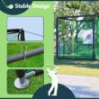Tatayosi Golf Practice Net Cage 10 x 10 x 10FT Metal Frame Hitting Net Kit for Backyard Golf Batting Cage Netting Golf Training Simulators for Home
