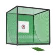 Tatayosi Golf Practice Net Cage 10 x 10 x 10FT Metal Frame Hitting Net Kit for Backyard Golf Batting Cage Netting Golf Training Simulators for Home