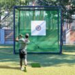Tatayosi Golf Practice Net Cage 10 x 10 x 10FT Metal Frame Hitting Net Kit for Backyard Golf Batting Cage Netting Golf Training Simulators for Home