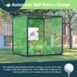 Tatayosi Golf Practice Net Cage 10 x 10 x 10FT Metal Frame Hitting Net Kit for Backyard Golf Batting Cage Netting Golf Training Simulators for Home