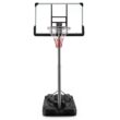 Slickblue Indoor Outdoor Portable Family Basketball Hoop with 44-In Backboard - Black and Gray