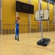 Slickblue Indoor Outdoor Portable Family Basketball Hoop with 44-In Backboard - Black and Gray