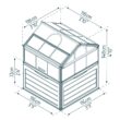 Canopia by Palram Plant Inn 4-ft L x 4-ft W x 4.8-ft H Gray/Clear Greenhouse Kit