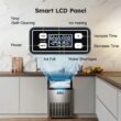 SIMZLIFE 150lbs/24H Commercial Full Size Cubes Ice Maker Machine with 33 lbs Storage and Smart LCD Panel in Stainless Steel