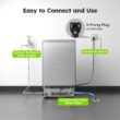 SIMZLIFE 150lbs/24H Commercial Full Size Cubes Ice Maker Machine with 33 lbs Storage and Smart LCD Panel in Stainless Steel