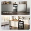 SIMZLIFE 150lbs/24H Commercial Full Size Cubes Ice Maker Machine with 33 lbs Storage and Smart LCD Panel in Stainless Steel