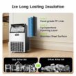 SIMZLIFE 100lbs/24H Commercial Full Size Cubes Ice Maker Machine with 33 lbs Storage and Efficient Compressor in Silver