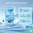 Euhomy 15 in 66lbs/24H Bulit-in/Freestanding Nugget Ice Maker in silver with Ice Full Alert and Auto-Cleaning