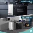 Euhomy 15 in 66lbs/24H Bulit-in/Freestanding Nugget Ice Maker in silver with Ice Full Alert and Auto-Cleaning