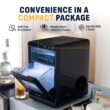 NewAir Countertop Ice Maker Nugget Ice 44 lbs 24 hours Black Stainless Steel Self-Cleaning