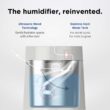 Carepod One Stainless Steel Humidifier for Large Room, Quiet & Safe for Baby, Only 3 Washable Parts & Easy to Clean, Ultrasonic Cool Mist Humidifiers for Bedroom, Filter-Free, Lasts 30Hrs (1Gal/4L)