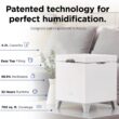 Carepod Cube Plus X50V Stainless Steel Humidifier - Easy to Clean, 3 Mist Level Settings, Auto-Humidity & Auto Shut-Off Feature, One Touch Built-in Sanitization, No Filters, Lasts 32Hrs (1.1Gal/4.2L)