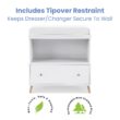 Delta Children Essex Convertible Changing Table with Drawer, Bianca White/Natural
