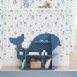 Delta Children Whale Bookcase - Greenguard Gold Certified, Blue