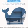 Delta Children Whale Bookcase - Greenguard Gold Certified, Blue