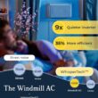 Windmill Window Air Conditioner - Quiet & Smart. Easy Install, Voice-Enabled, Remote & App Control AC Unit - 12,000 BTU Inverter w/WhisperTech