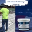 100% Silicone Roof Coating for RVs, Campers & Flat Roofs - Waterproof Seal for Leaks, Cracks & Seams - Ponding Water Resistant - 1 Gallon White