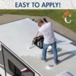 100% Silicone Roof Coating for RVs, Campers & Flat Roofs - Waterproof Seal for Leaks, Cracks & Seams - Ponding Water Resistant - 1 Gallon Black
