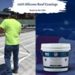 100% Silicone Roof Coating for RVs, Campers & Flat Roofs - Waterproof Seal for Leaks, Cracks & Seams - Ponding Water Resistant - 1 Gallon Black